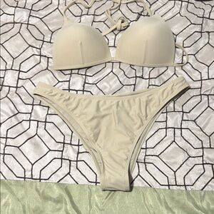 SHEIN Cream Bikini Set